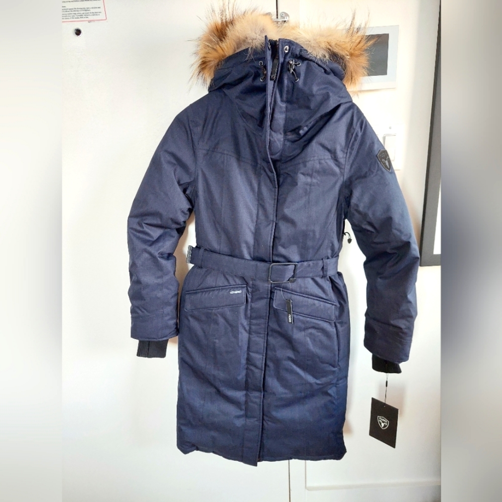 NWT Nobis Morgan blue navy parka S